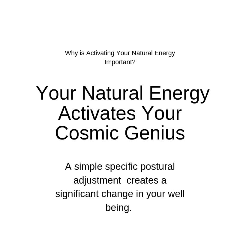 Activating Your Natural Number enables your Cosmic Genius